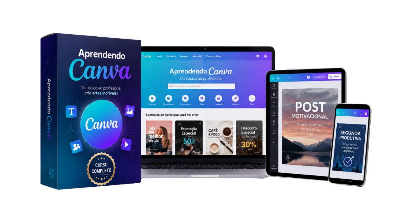 Mockup curso Aprendendo Canva